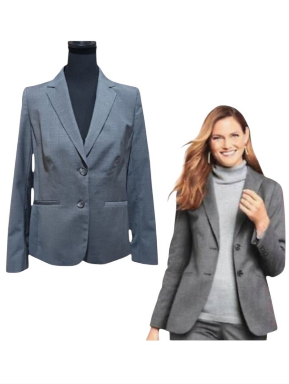 Talbots Seasonless Wool Blend Blazer Career